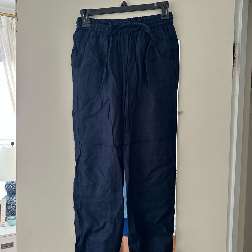 J. Crew Women’s Navy Linen Pants